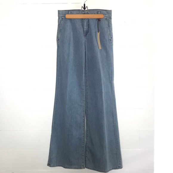 Vince Pants - VINCE Fonda Wide Leg Sky Wash 5 Pocket Trouser